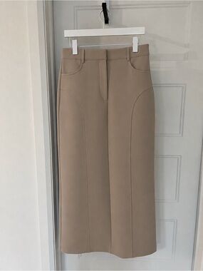 Bayse Cream Midi Beckett Skirt (Size Medium)